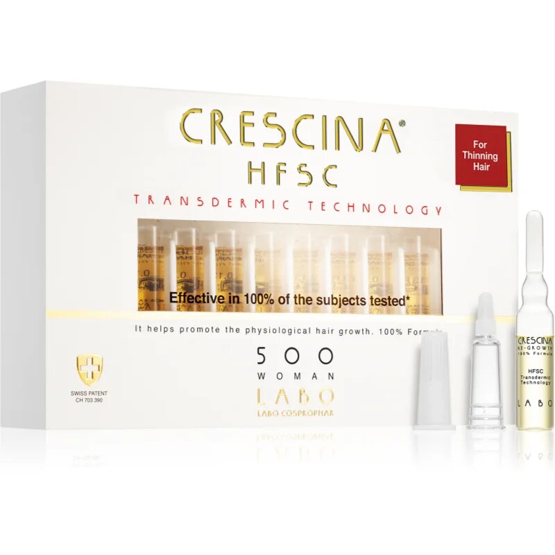 Crescina Transdermic 500 Re-Growth hajnövekedést serkentő ápolás hölgyeknek 20x35 ml