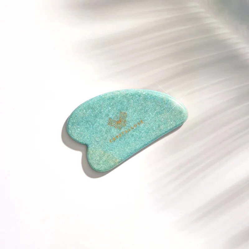 Crystallove Amazonite Gua Sha masszázs szegédeszköz 1 db