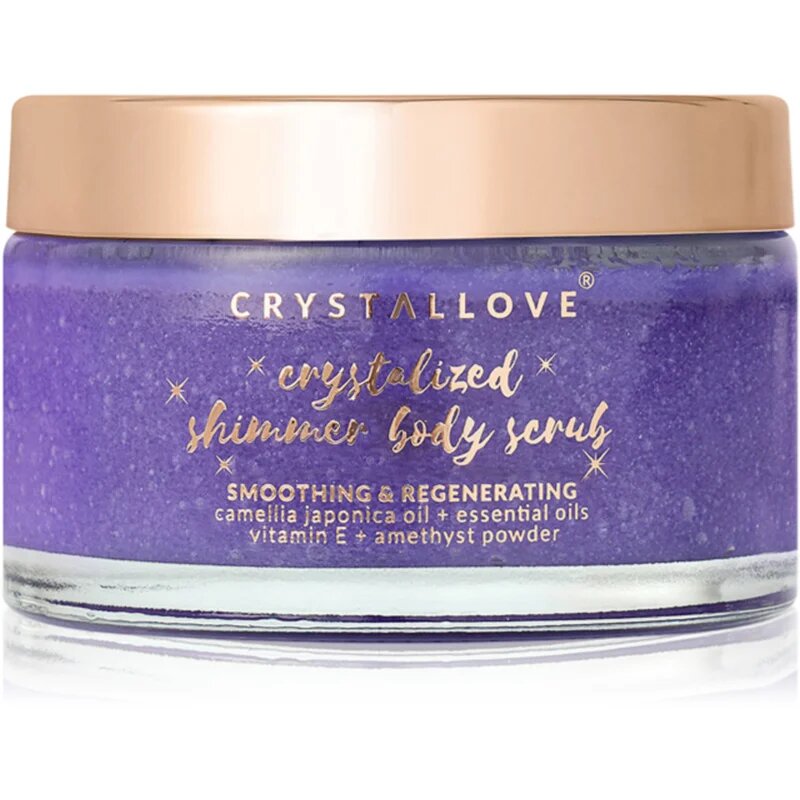 Crystallove Amethyst Shimmer Body Scrub testpeeling 200 g