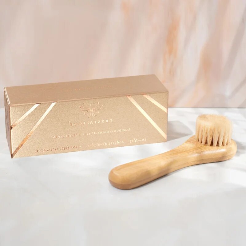 Crystallove Bamboo Face Brush tisztító kefe arcra 1 db