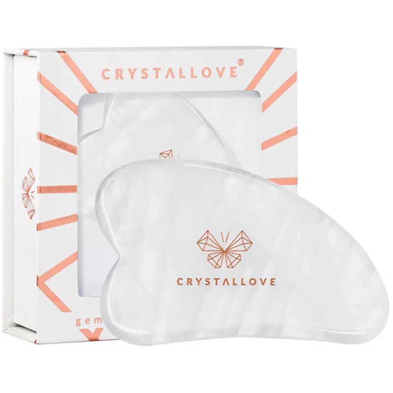 Crystallove Clear Quartz Gua Sha masszázs szegédeszköz 1 db