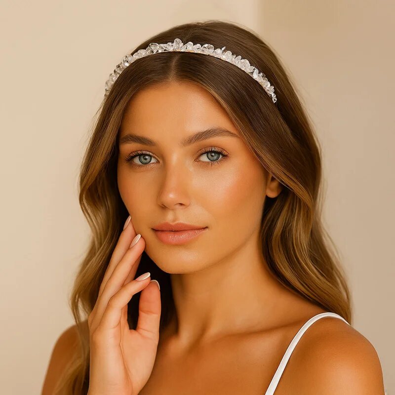 Crystallove Clear Quartz Hairband hajpánt 1 db