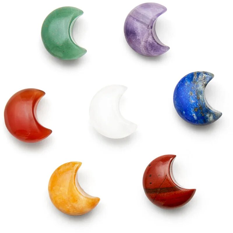 Crystallove Energy Crystals The Seven Chakra Moons masszázs szegédeszköz 7 db