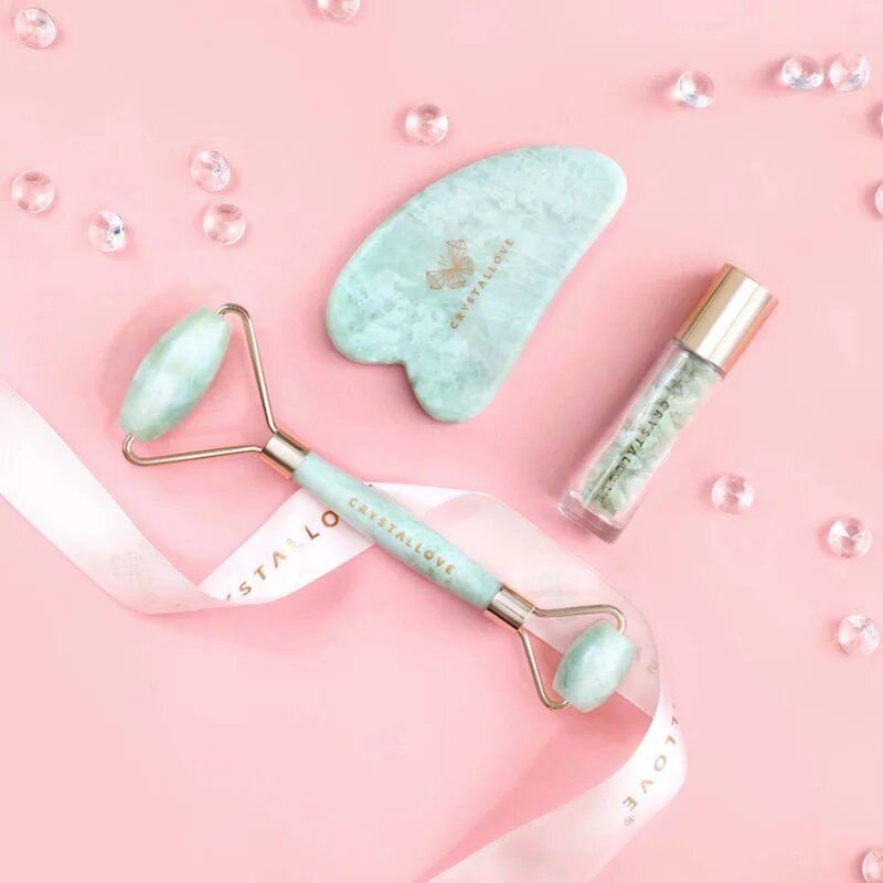Crystallove Jade Gua Sha masszázs szegédeszköz 1 db