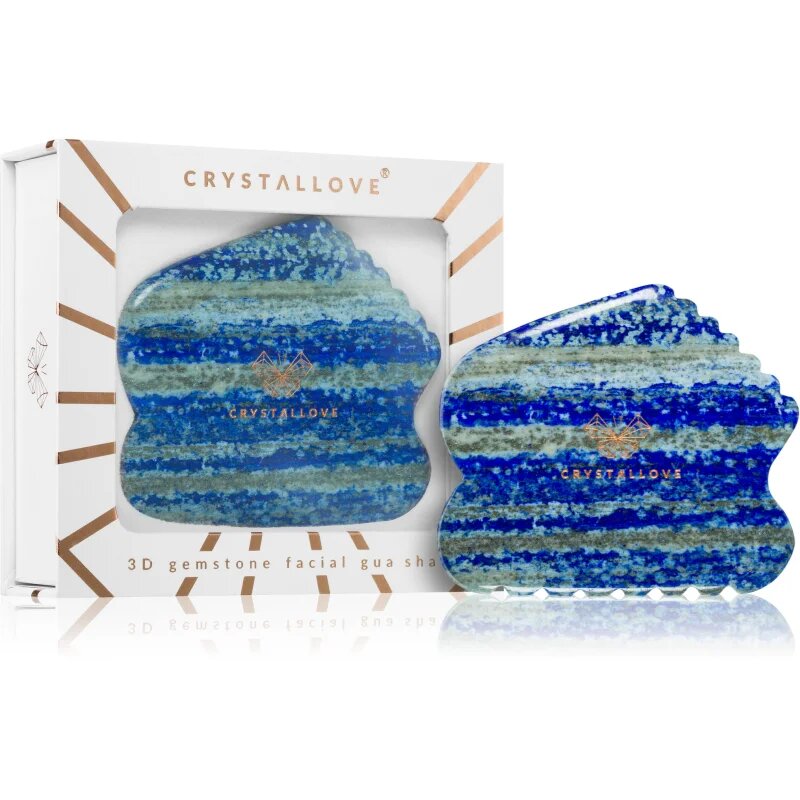 Crystallove Lapis Lazuli Contour Gua Sha masszázs szegédeszköz 1 db