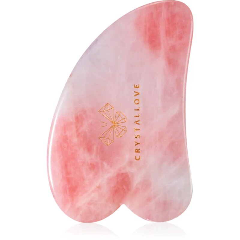 Crystallove Rose Quartz Gua Sha masszázs szegédeszköz 1 db