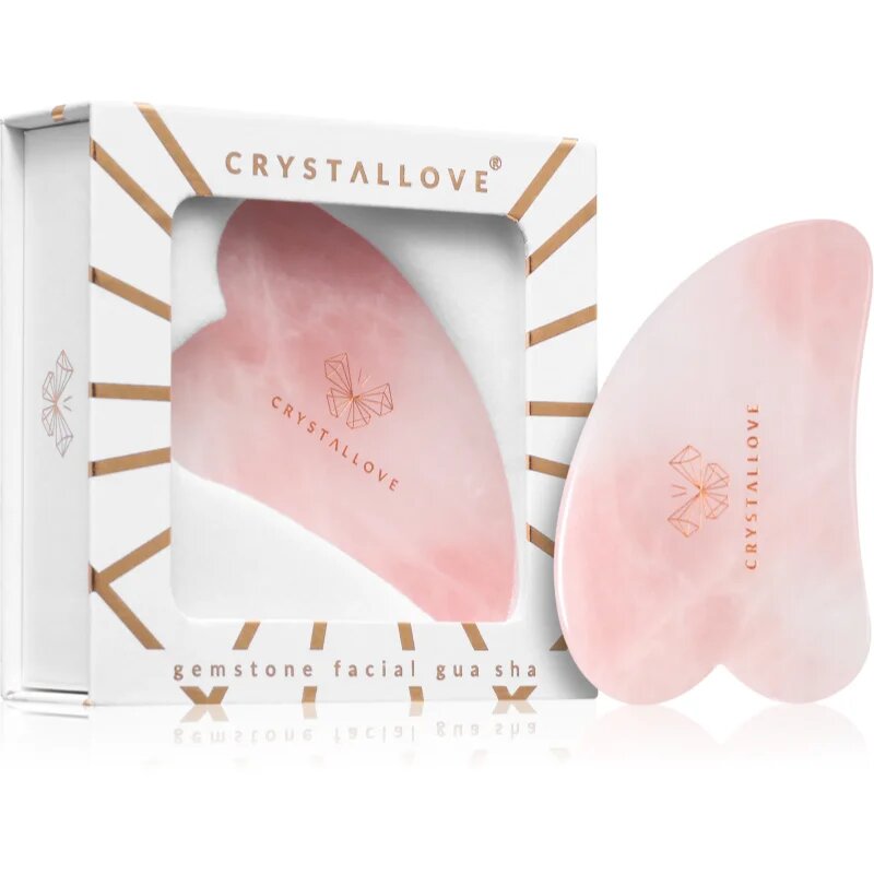 Crystallove Rose Quartz Gua Sha masszázs szegédeszköz 1 db