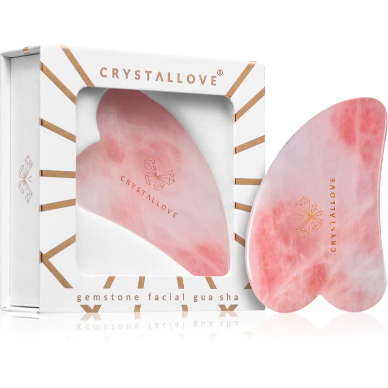 Crystallove Rose Quartz Gua Sha masszázs szegédeszköz 1 db