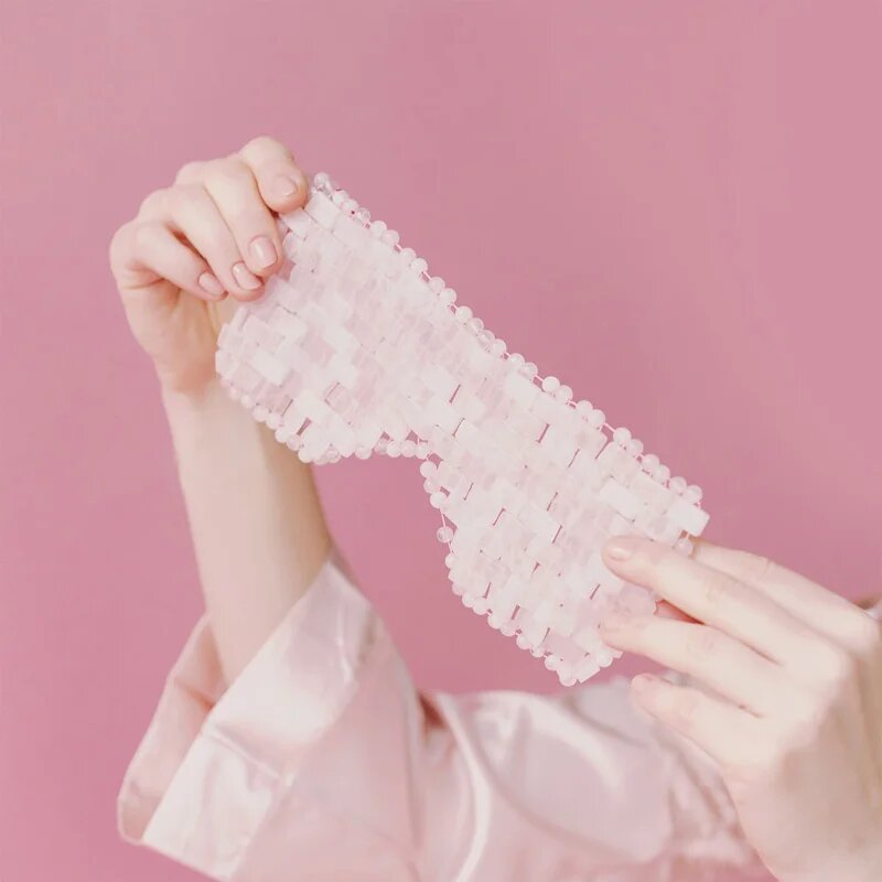 Crystallove Rose Quartz Mask szemmaszk 1 db