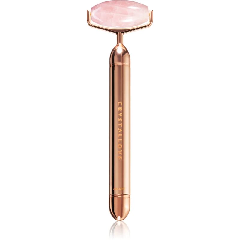 Crystallove Vibrating Roller Rose Quartz masszázs szegédeszköz az arcra 1 db