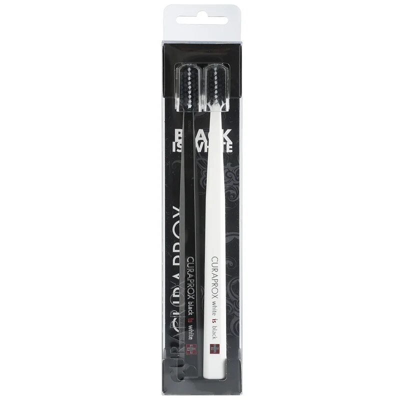 Curaprox 540 Black is White fogkefe ultra soft Black & White 2 db