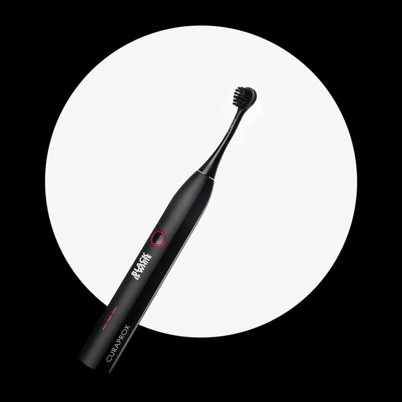 Curaprox Hydrosonic Black is White Sonic elektromos fogkefe fehérítő hatással 1 db