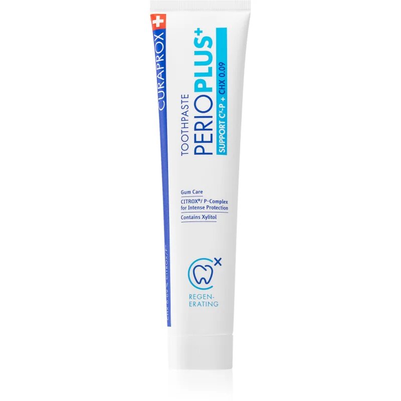 Curaprox Perio Plus+ Support 0.09 CHX fogkrém fogínyvérzés és fogágybetegség ellen 75 ml