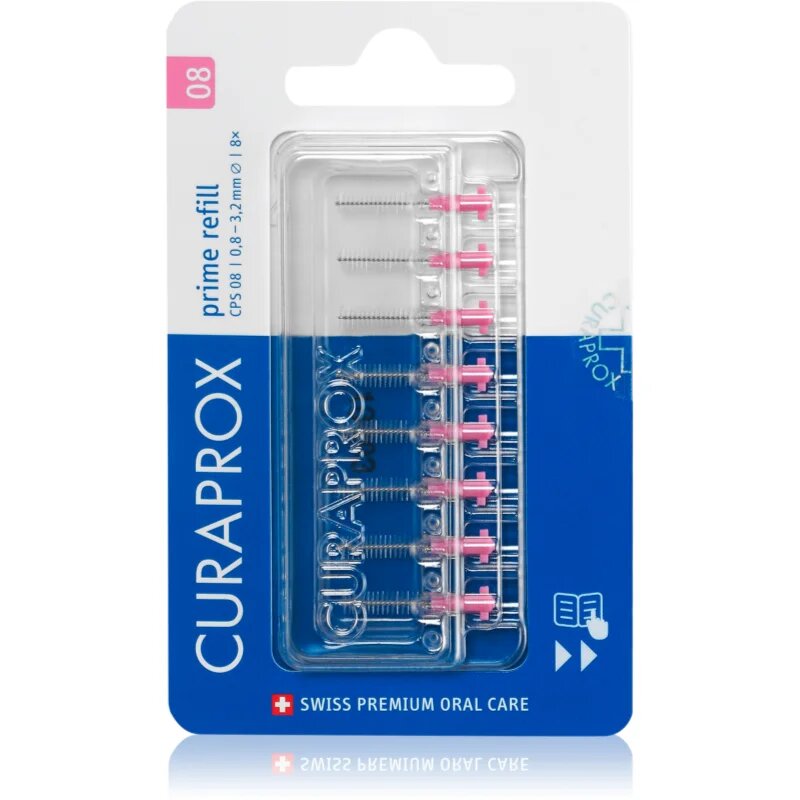 Curaprox Prime Refill tartalék fogköztisztító kefe CPS 08 08 - 32 mm 8 db