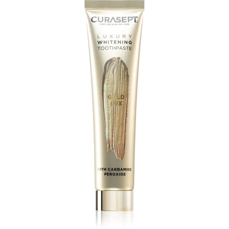 Curasept Gold Lux Toothpaste fehérítő fogkrém aktív szénnel 75 ml