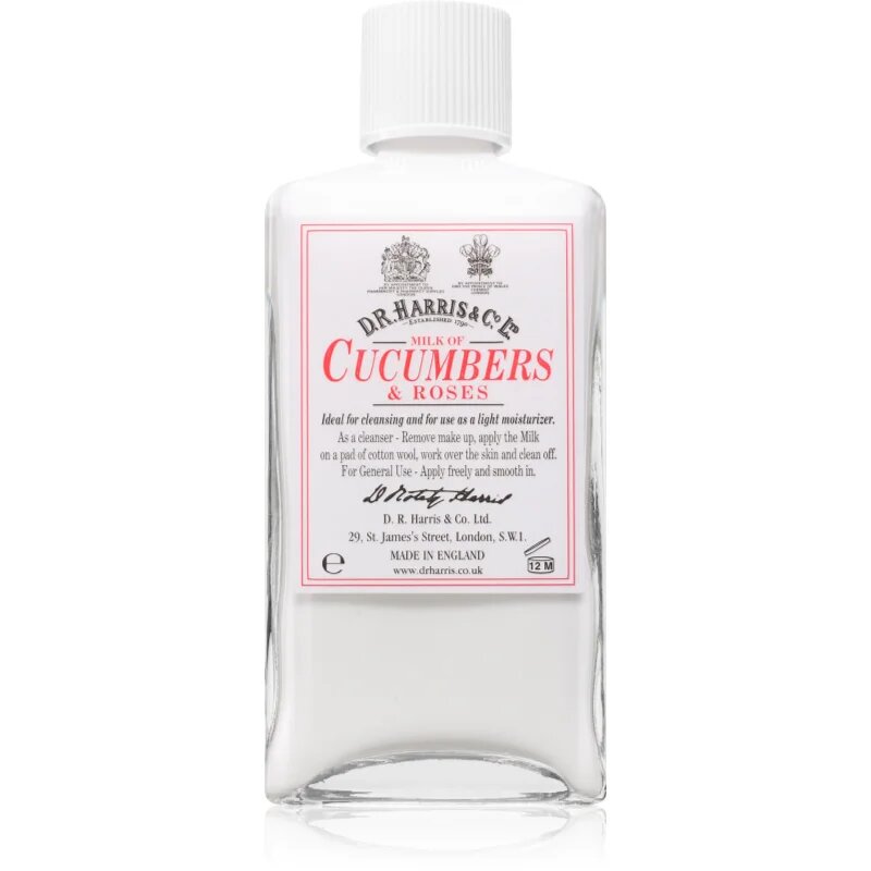 D.R. Harris Milk of Cucumber and Roses hidratáló tisztító tej 100 ml