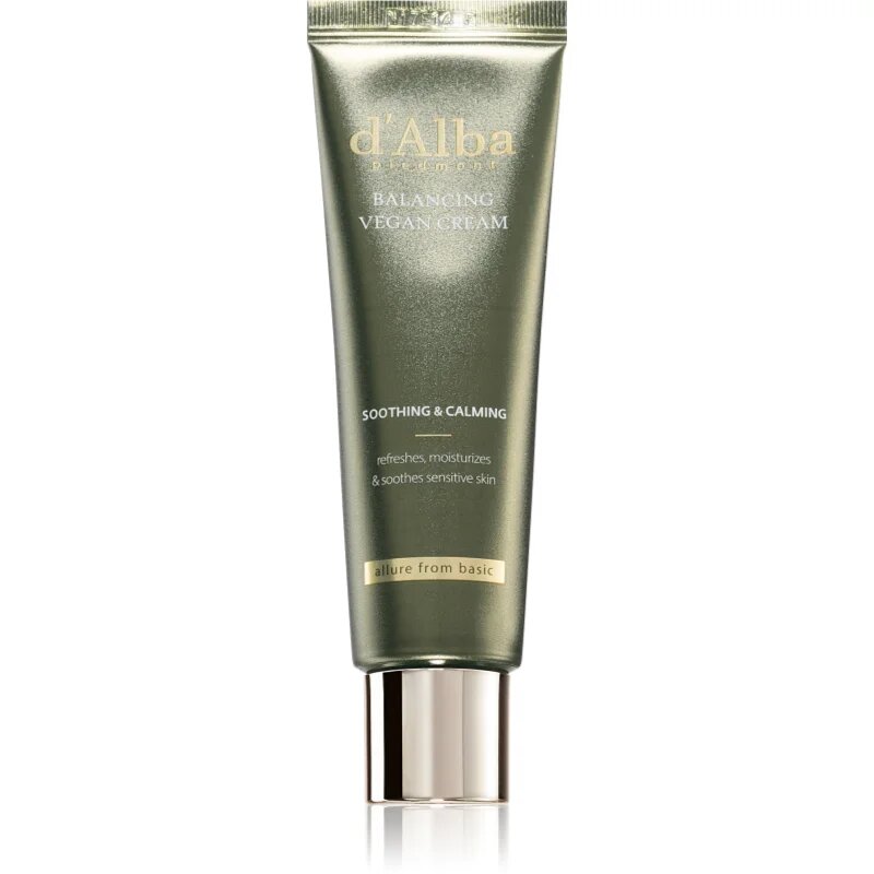 d'Alba Mild Skin Balancing Vegan Cream hidratáló arckrém nyugtató hatással 55 ml