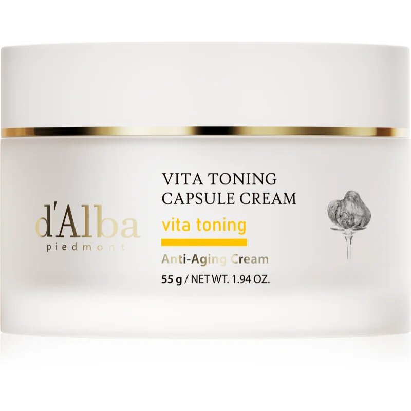 d'Alba Vita Toning Capsule Cream mélyen hidratáló krém az élénk bőrért 55 g