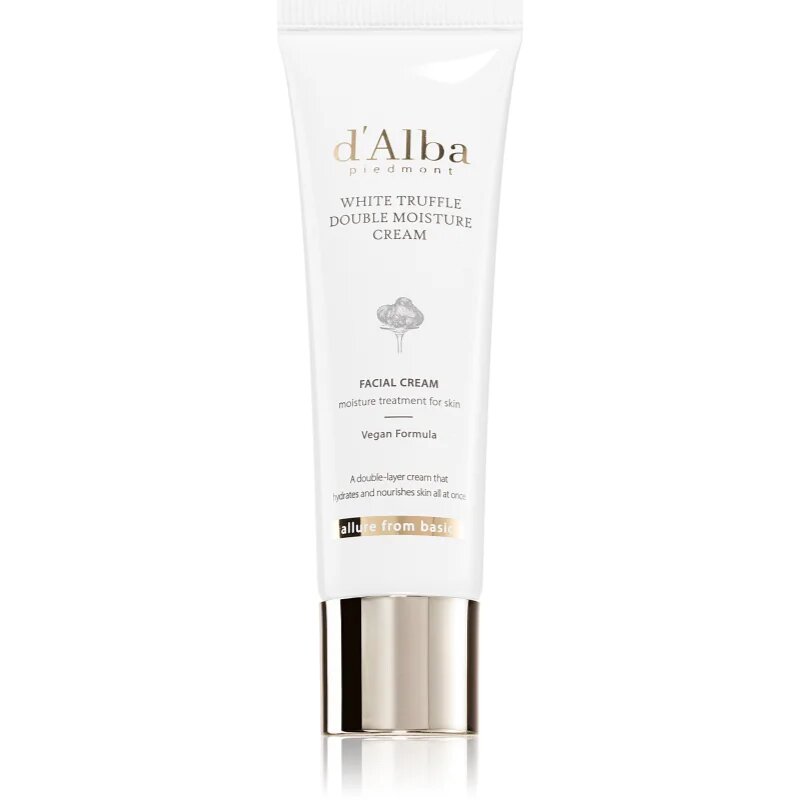 d'Alba White Truffle Double Moisture Cream tápláló és nyugtató arckrém hidratáló hatással 60 ml