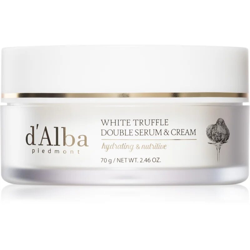 d'Alba White Truffle Double Serum & Cream feszesítő nappali krém és szérum 2 az 1-ben 70 g