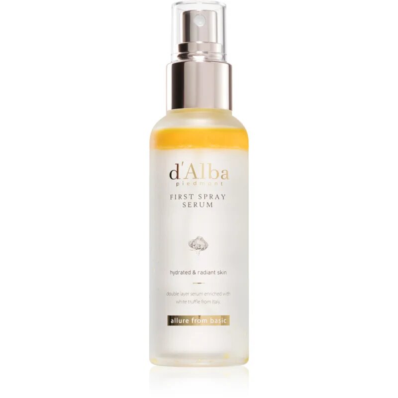 d'Alba White Truffle First Spray Serum fényesítő hatású arcszérum spray -ben 100 ml