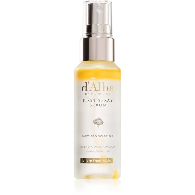 d'Alba White Truffle First Spray Serum fényesítő hatású arcszérum spray -ben 50 ml