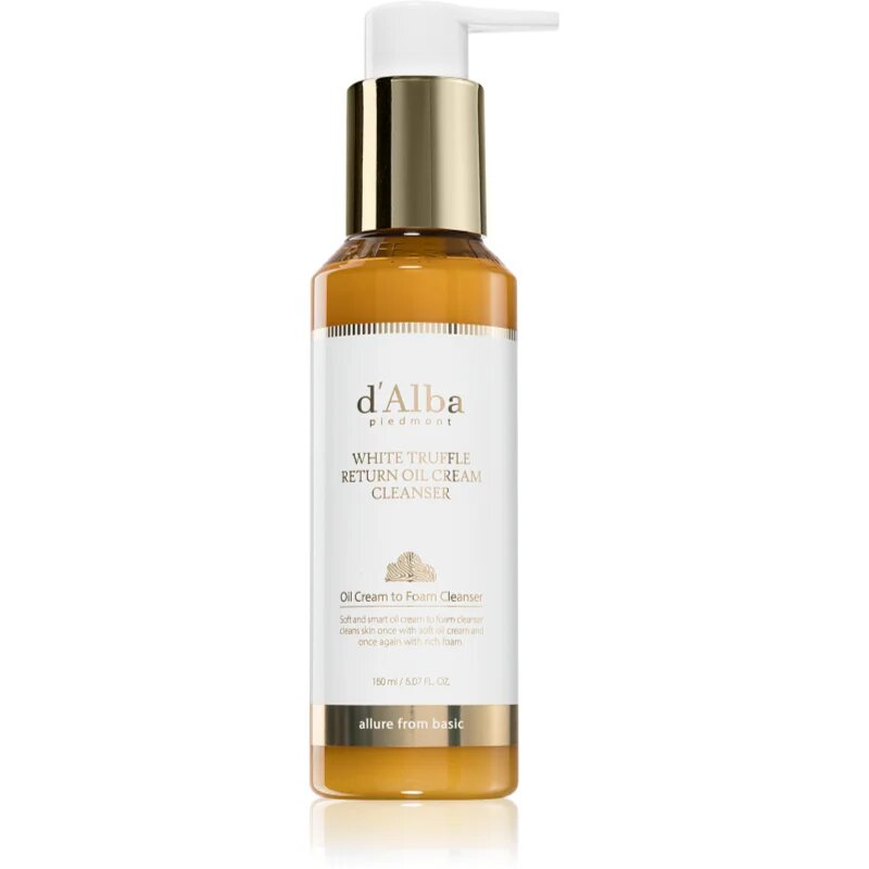 d'Alba White Truffle Return Oil Cream Cleanser hidratáló tisztítóolaj az élénk és kisimított arcbőrért 150 ml