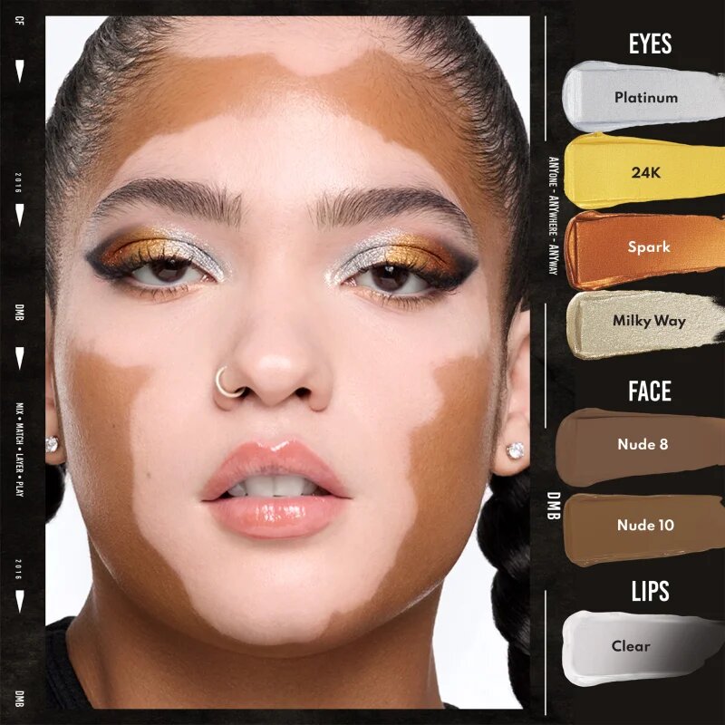 Danessa Myricks Beauty Colorfix Liquid Metals multifunkcionális smink a szemre az ajkakra és az arcra árnyalat Spark 10 ml
