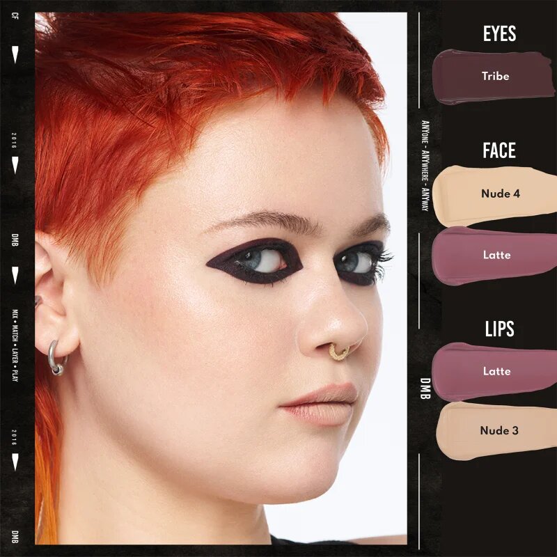 Danessa Myricks Beauty Colorfix Mattes multifunkcionális smink a szemre az ajkakra és az arcra árnyalat Tribe 10 ml