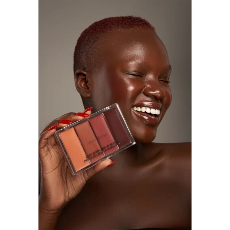 Danessa Myricks Beauty Dewy Cheek & Lip Palette multifunkciós arc paletta az arcra árnyalat Dew It Undercover 25 g