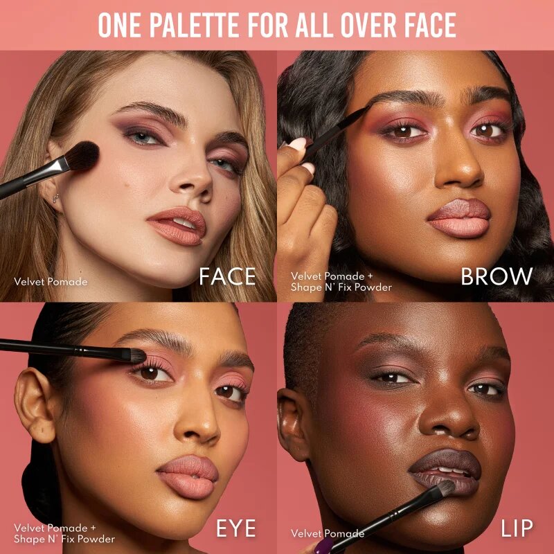 Danessa Myricks Beauty Groundwork multifunkciós arc paletta az arcra árnyalat Blooming Romance 26 g