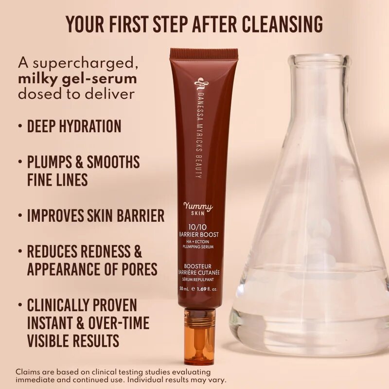 Danessa Myricks Beauty Yummy Skin 10/10 Barrier Boost tejes arcszérum hialuronsavval 50 ml