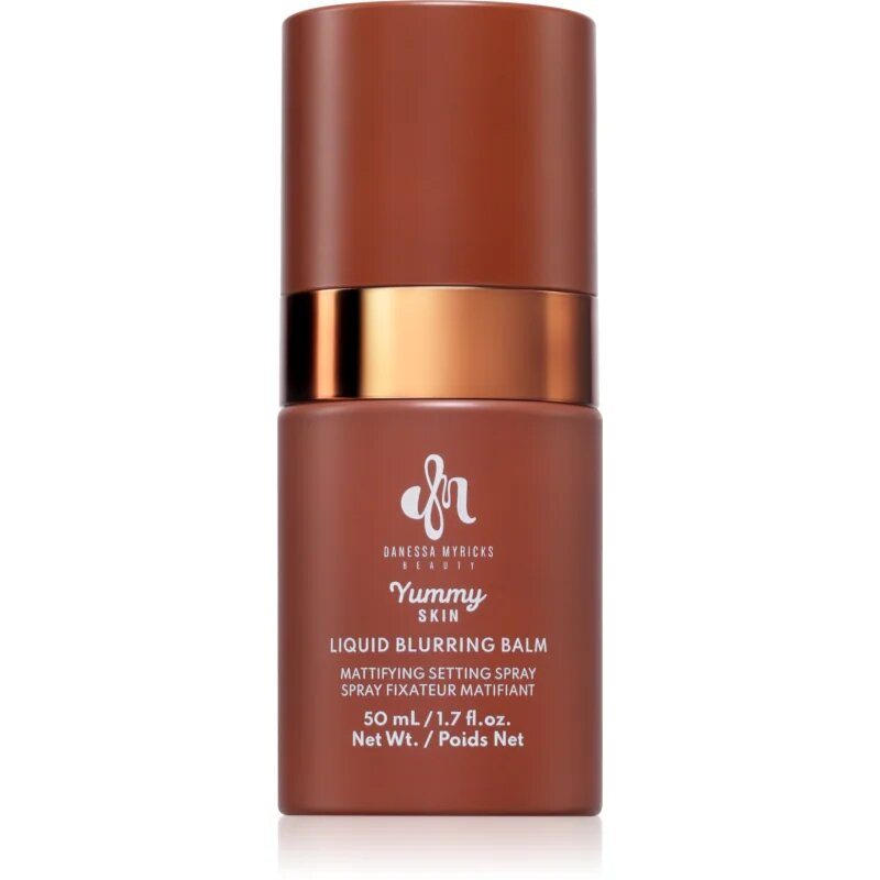 Danessa Myricks Beauty Yummy Skin Liquid Blurring Balm Setting Spray sminkfixáló spray hidratáló hatással mini 50 ml