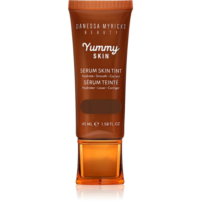 Danessa Myricks Beauty Yummy Skin Serum Skin Tint bőrsimító hatású hidratáló alapozó árnyalat 15 - Deep with Neutral Undertones 45 ml