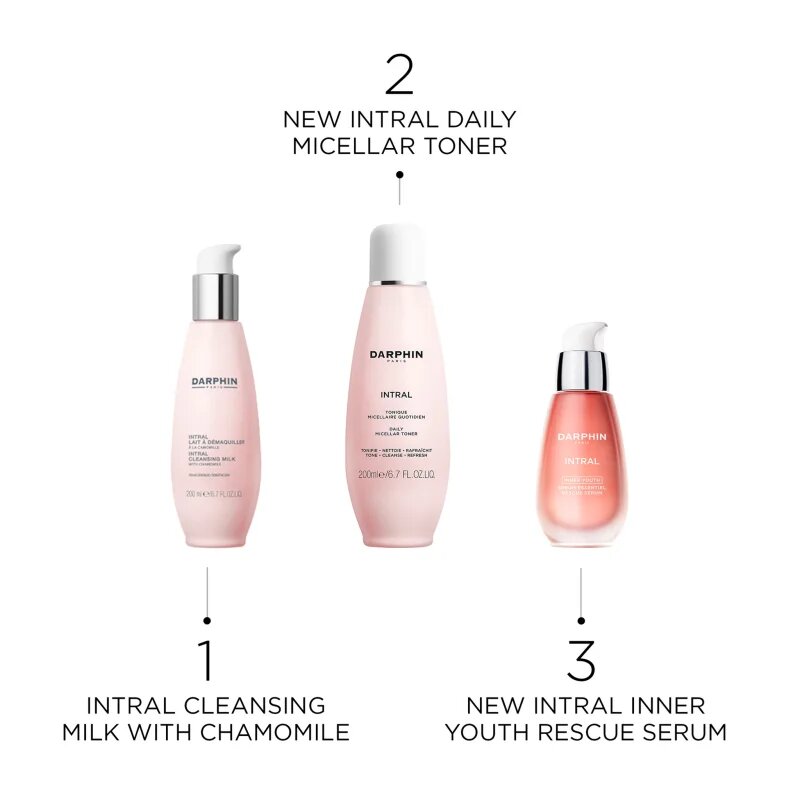 Darphin Intral Daily Micellar Toner finoman tisztító micellás víz az érzékeny arcbőrre 200 ml