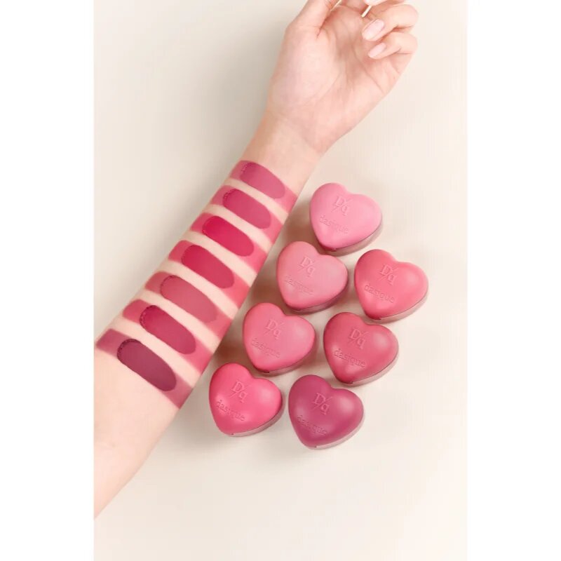 Dasique Souffle Color Pot multifunkcionális smink ajkakra és arcra ecsettel árnyalat 07 Burnt Sienna 6.5 g