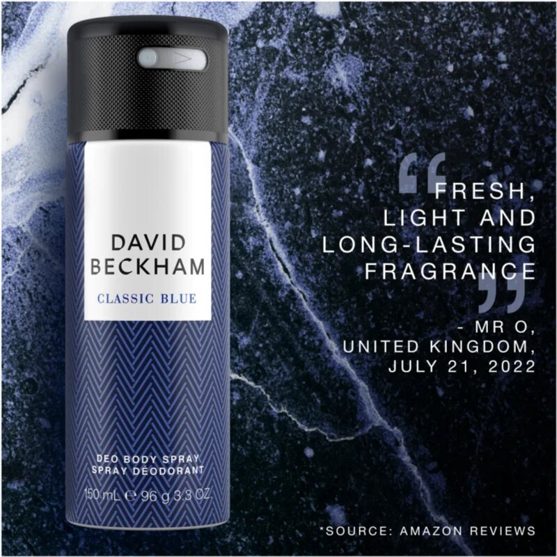 David Beckham Classic Blue spray dezodor uraknak 150 ml