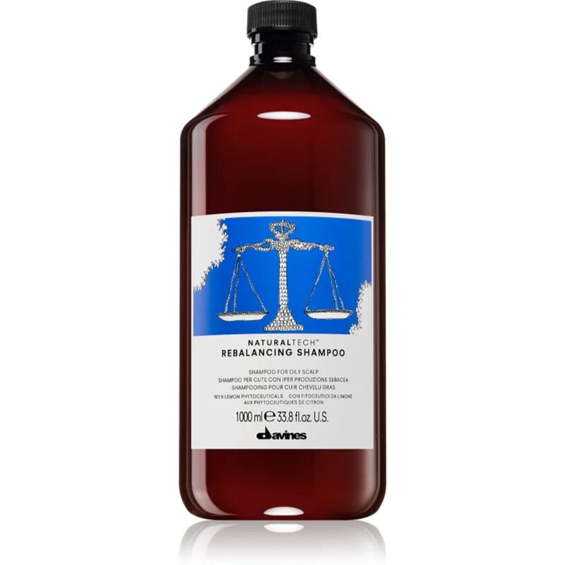 Davines Naturaltech Rebalancing Shampoo mélyen tisztító sampon a zsíros fejbőrre 1000 ml