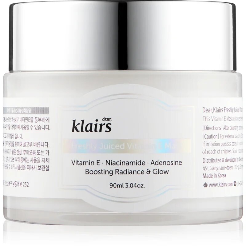Dear Klairs Freshly Juiced Vitamin E Mask hidratáló arcmaszk E-vitaminnal 90 ml