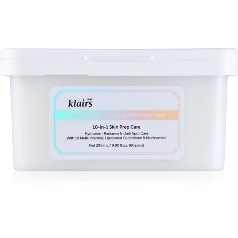 Dear Klairs Freshly Juiced Vitamin Skin Prep Pad tonizáló párnák élénk és hidratált bőr 80 db