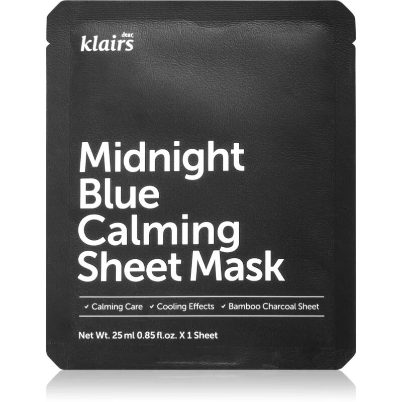 Dear Klairs Midnight Blue Calming Sheet Mask nyugtató hatású gézmaszk 25 ml
