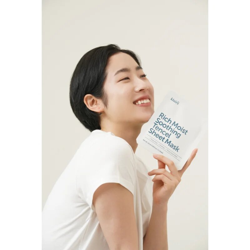 Dear Klairs Rich Moist Soothing Tencel Sheet Mask nyugtató hatású gézmaszk hidratáló hatással 25 ml