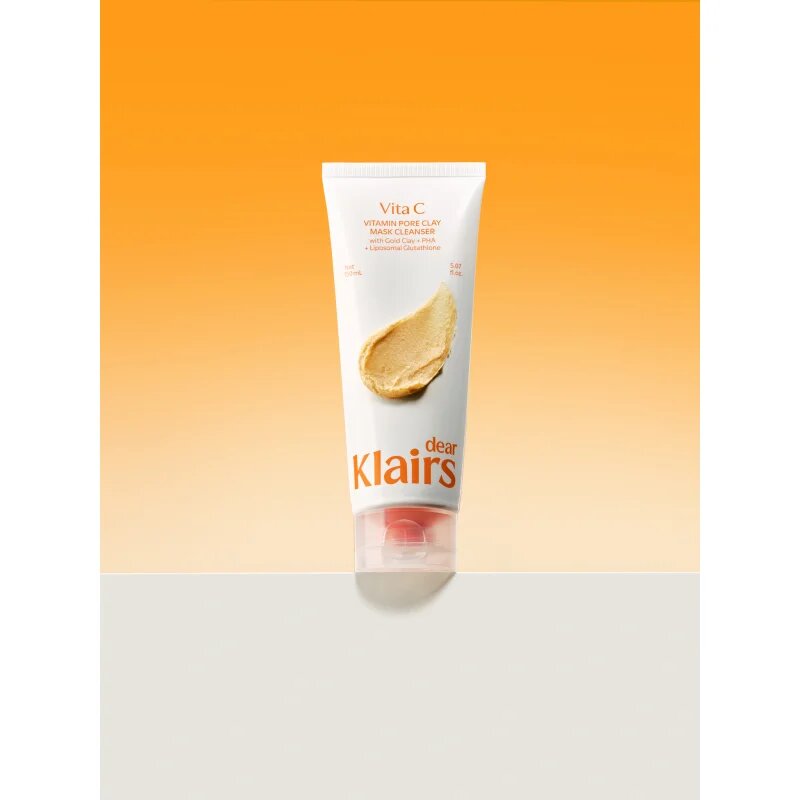 Dear Klairs Vitamin Pore Clay Mask Cleanser hidratáló tisztító hab az élénk bőrért 150 ml