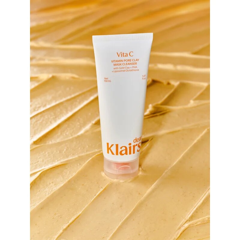 Dear Klairs Vitamin Pore Clay Mask Cleanser hidratáló tisztító hab az élénk bőrért 150 ml