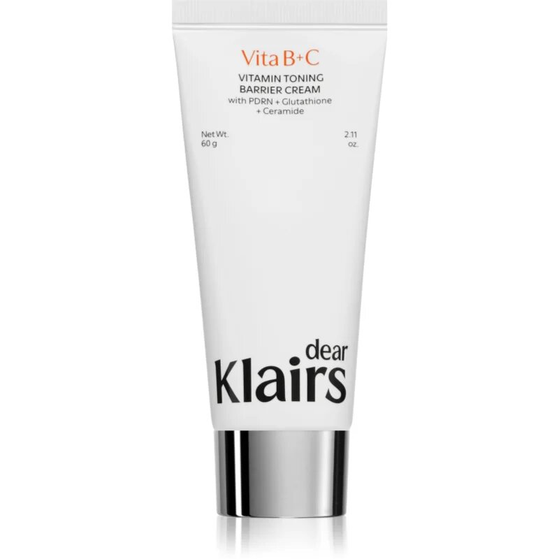 Dear Klairs Vitamin Toning Barrier Cream világosító hidratáló krém a bőr védőrétegének erősítéséhez 60 g