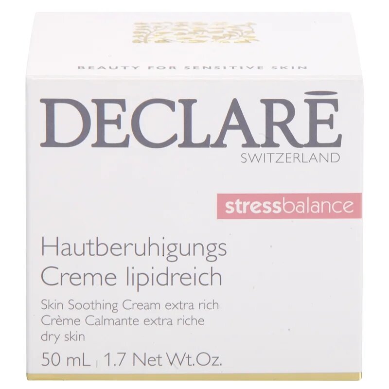 Declaré Stress Balance nyugtató és tápláló krém a száraz és irritált bőrre 50 ml