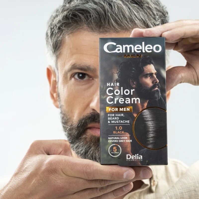 Delia Cosmetics Cameleo Men hajfesték árnyalat 1.0 Black 30 ml