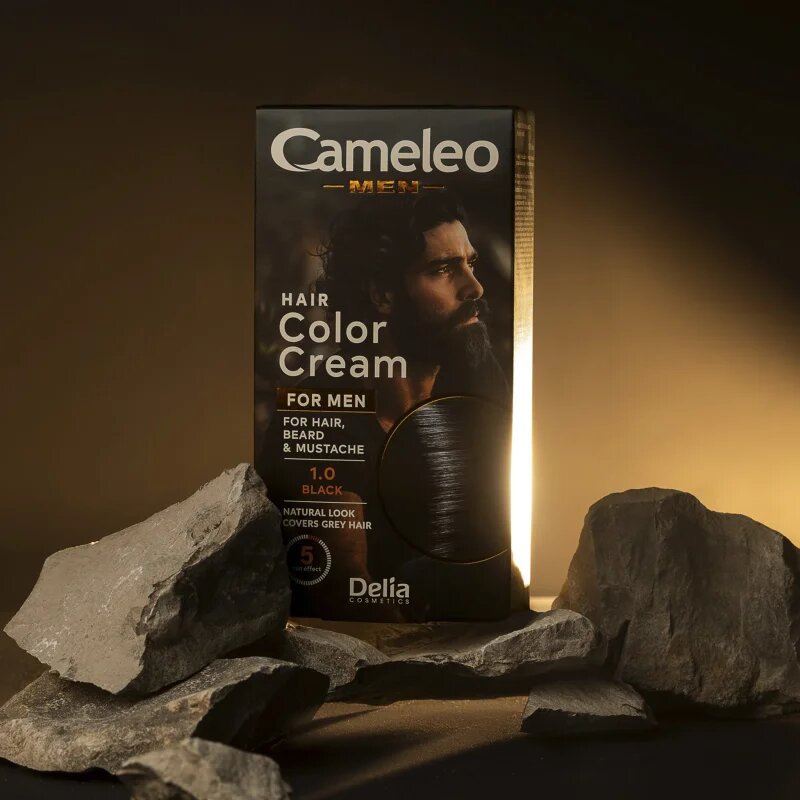 Delia Cosmetics Cameleo Men hajfesték árnyalat 1.0 Black 30 ml