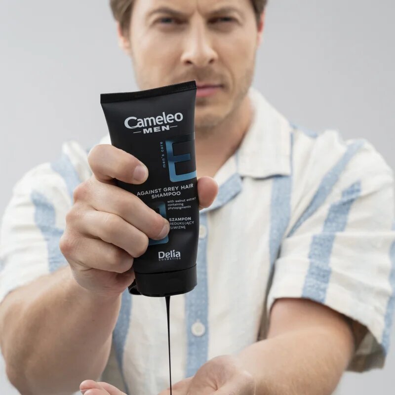Delia Cosmetics Cameleo Men Sampon őszülő sötét hajra 150 ml