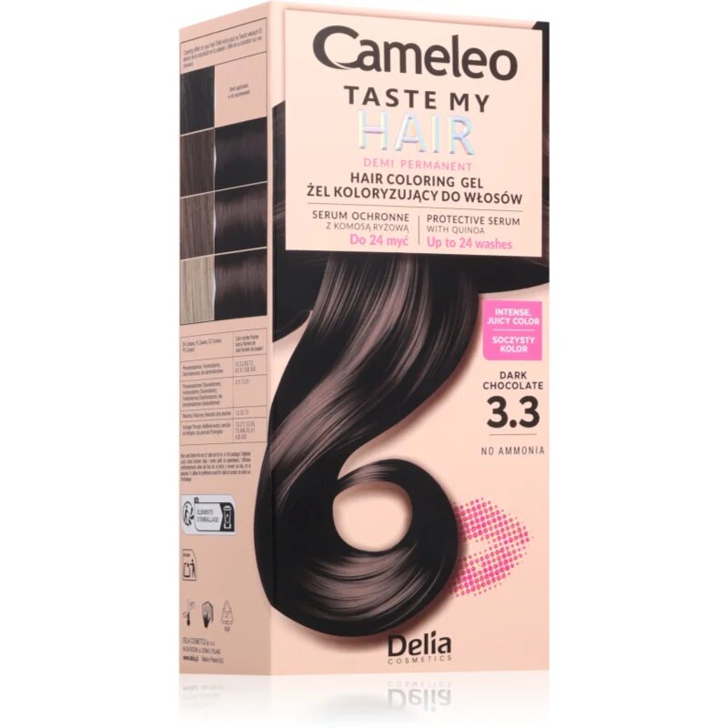 Delia Cosmetics Cameleo Taste My Hair féltartós hajfesték árnyalat 3.3 Dark Chocolate 1 db